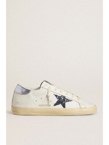 Super-Star Leather Upper and Toe Glitter Star Laminated Heel