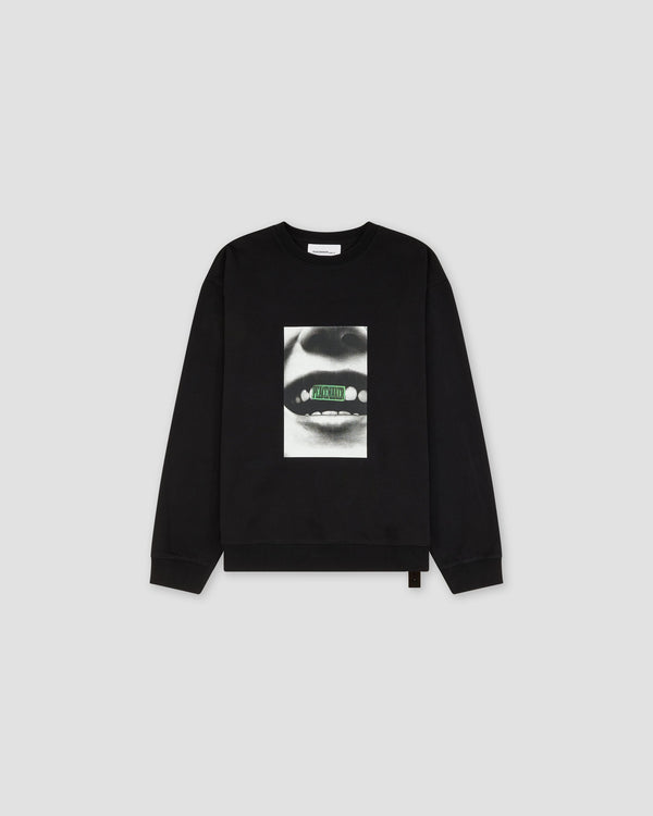 Loose Fit Crewneck Smile Print