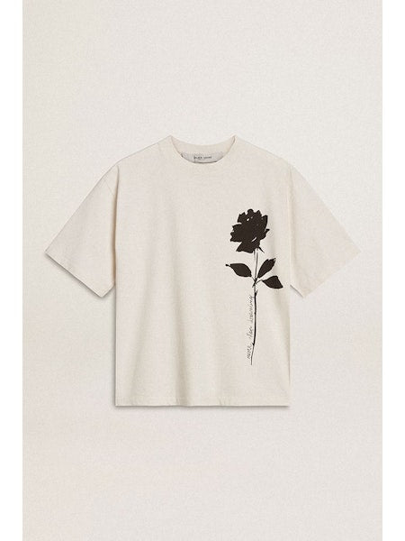 Journey W's Boxy T-Shirt Guaze Cotton Jersey with Print