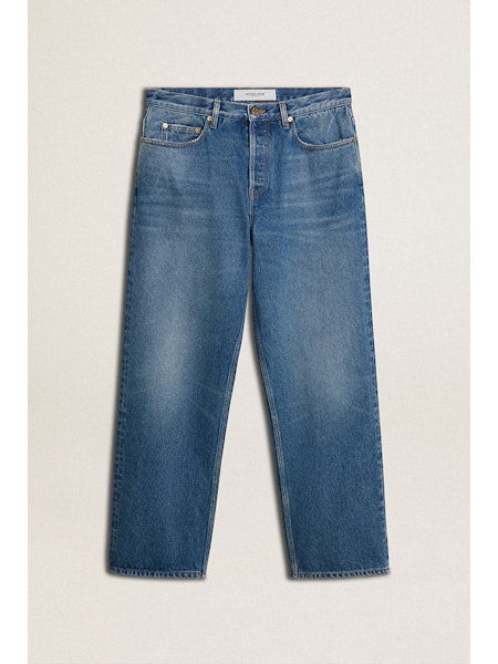 GOLDEN M'S Pant Skate Loose Medium Blue Washed Denim