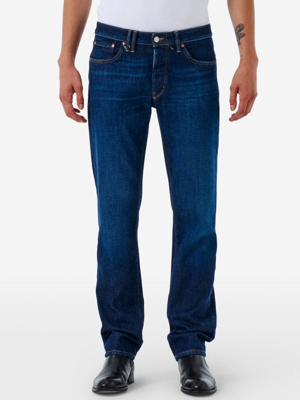 Slim fit dark rinse brushed