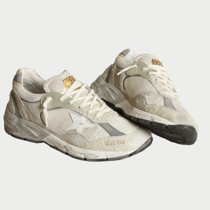 GOLDEN GOOSE Dad-Star Sneakers In White Mesh And Suede - immagine 2