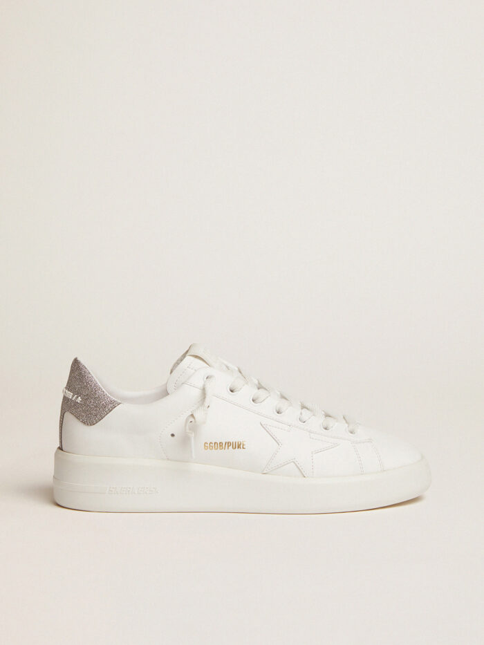 GOLDEN GOOSE PureStar Sneakers With Glittery Heel Tab