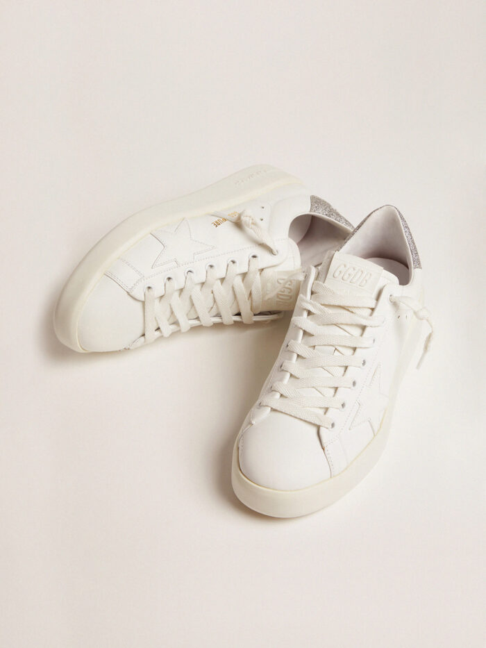 GOLDEN GOOSE PureStar Sneakers With Glittery Heel Tab - immagine 2