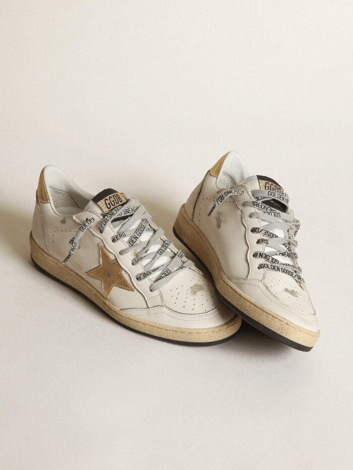 GOLDEN GOOSE Ball-Star Sneakers with Gold Star and Heel Tab - immagine 2