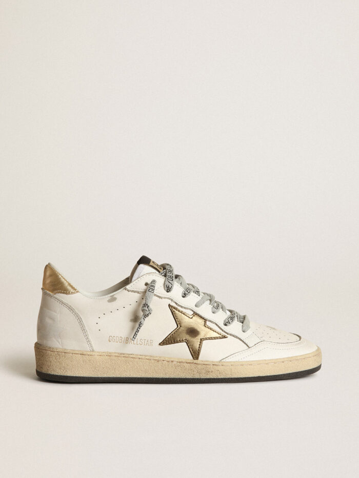 GOLDEN GOOSE Ball-Star Sneakers with Gold Star and Heel Tab