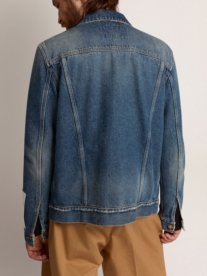GOLDEN GOOSE Men's Denim Jacket with Medium Wash - immagine 4