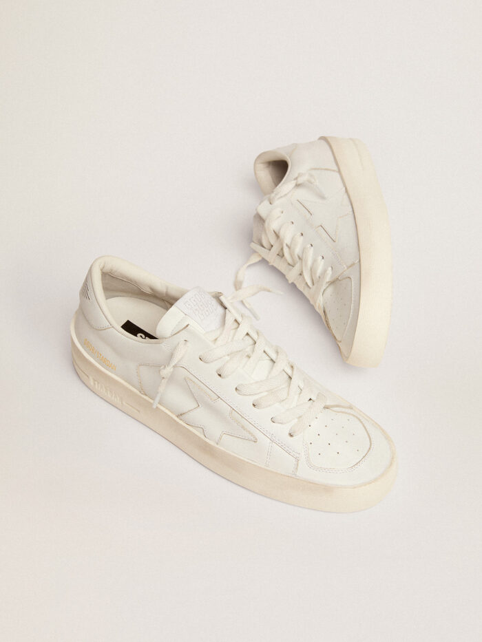 GOLDEN GOOSE Stardan Sneakers in Total White Leather - immagine 2
