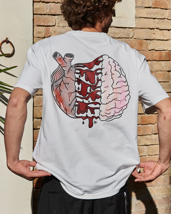 Inc. Unisex T-Shirt By The View Of Noone Heart vs Brain Graphic