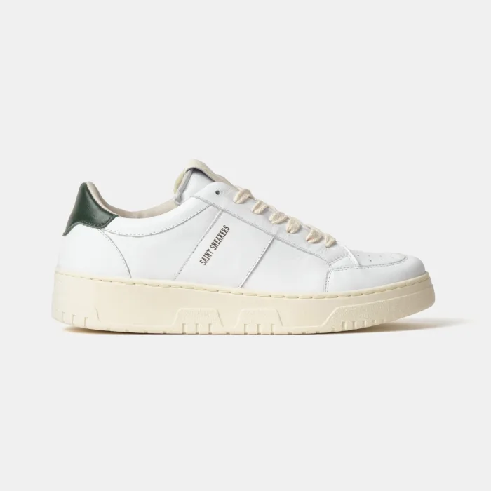 SAINT SNEAKERS Golf M White with Green Heel Tab