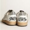 GOLDEN GOOSE Ball Star in White Nappa With Star and Glittery Heel - immagine 3