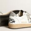 GOLDEN GOOSE Ball Star in White Nappa With Star and Glittery Heel - immagine 2