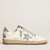 GOLDEN GOOSE Ball Star in White Nappa With Star and Glittery Heel