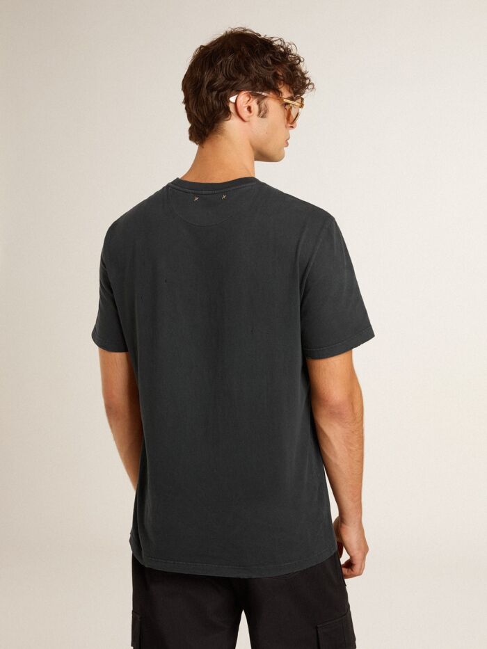 GOLDEN GOOSE Men's T-Shirt with Cosmic Sunrise Print - immagine 2