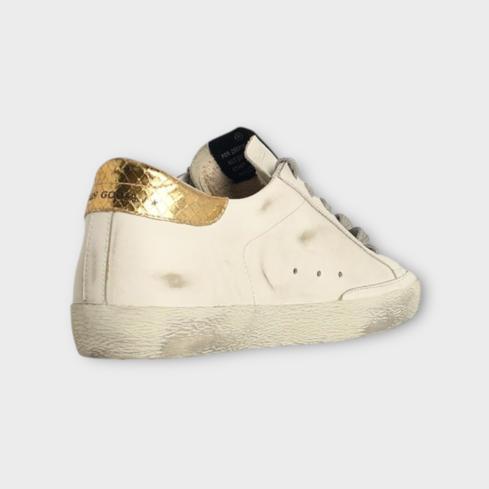 GOLDEN GOOSE Super-Star Sneakers with Gold and Silver Heel and Ice Suede Star - immagine 3