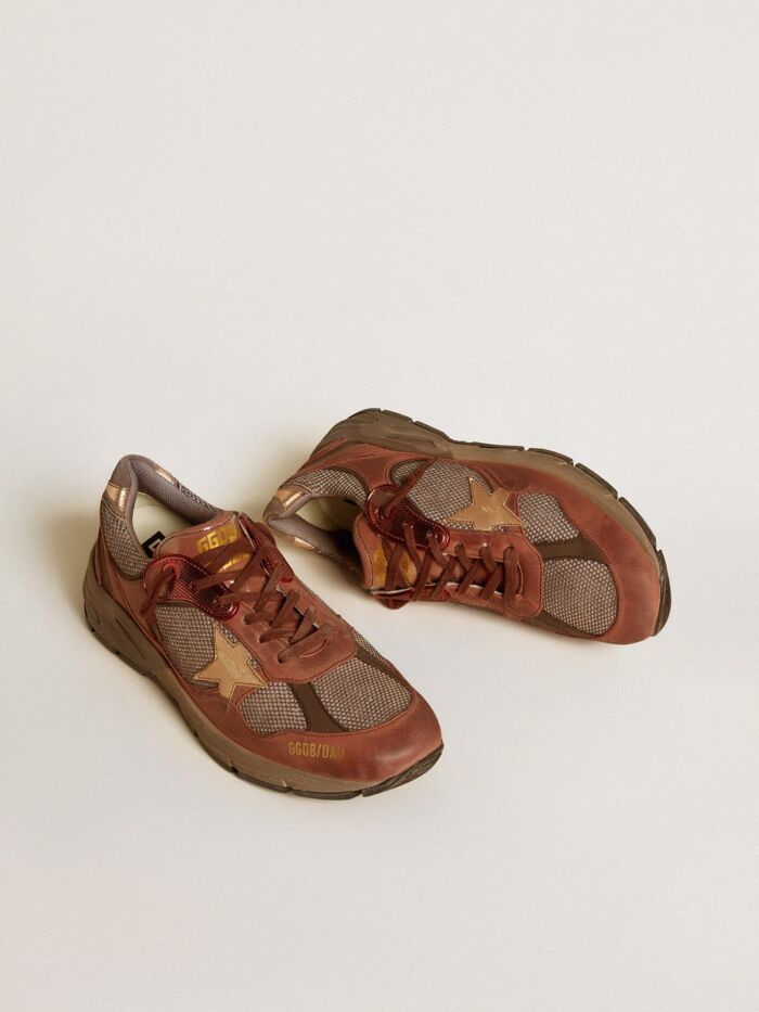GOLDEN GOOSE Dad-Star In Rame mesh and Leather Upper With Laminated Star - immagine 3