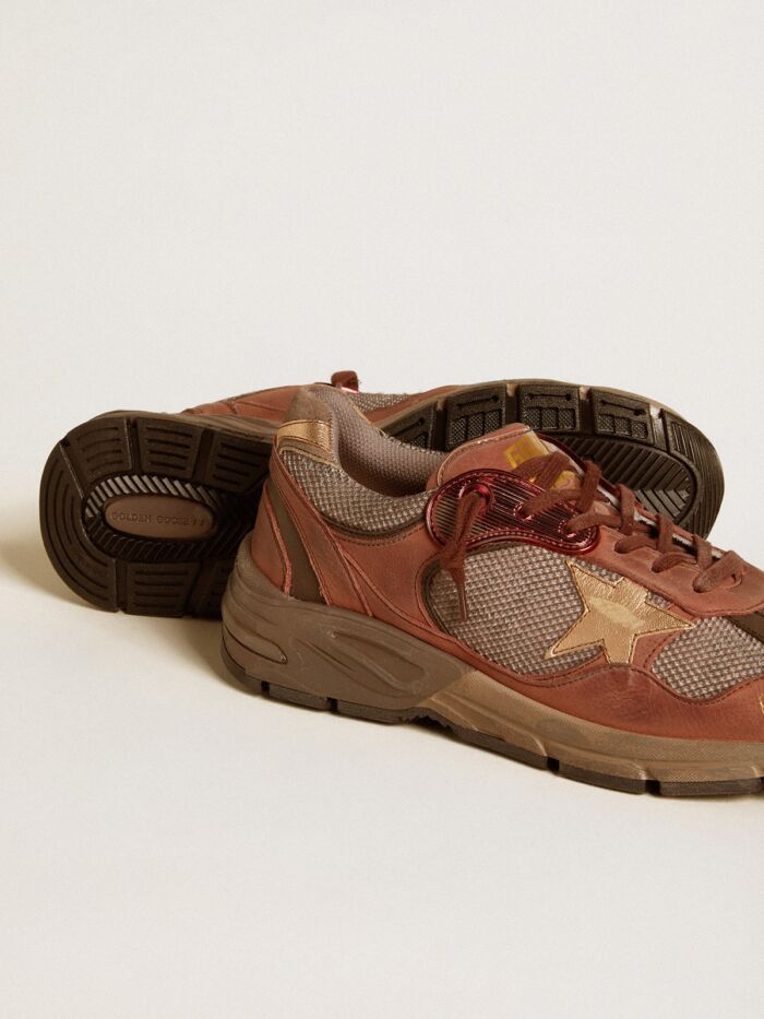 GOLDEN GOOSE Dad-Star In Rame mesh and Leather Upper With Laminated Star - immagine 2