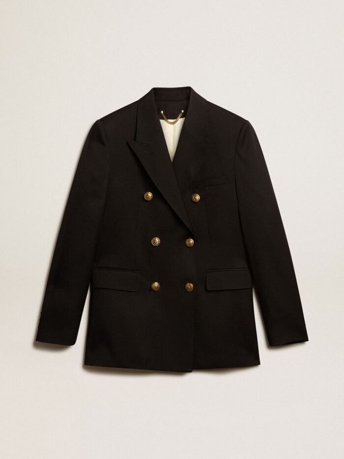 GOLDEN GOOSE W'S Double Breasted Jacket in Light Wool Gabardine