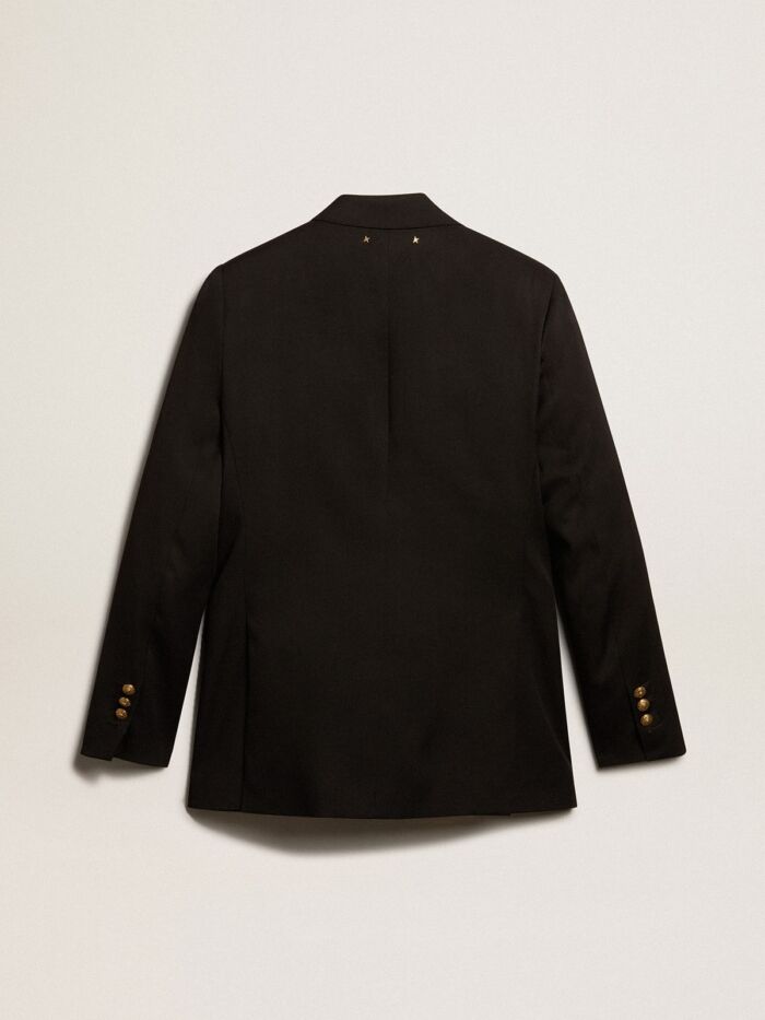 GOLDEN GOOSE W'S Double Breasted Jacket in Light Wool Gabardine - immagine 6