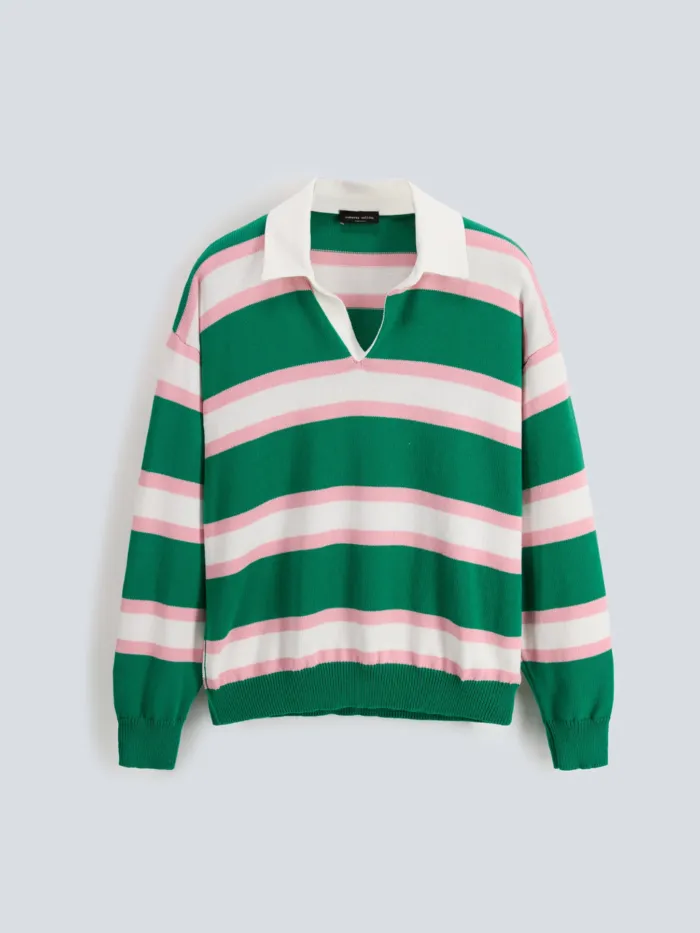ROBERTO COLLINA Stripes Polo Comfy Fit - immagine 4